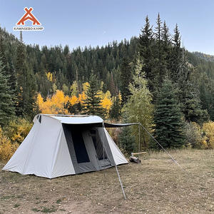 Kawagebo Kamp (KK) 10' X 14' Glamping Yaylı Çerçeveli Polyester Pamuklu Anında Kurulumlu Kabin Kamp Çadırı Kış Çadırı - Product Image 1