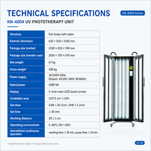 Máquina de Fototerapia UV Móvil KN-4004 con Lámparas <span class=keywords><strong>Philips</strong></span> y Protección de Seguridad para Hospitales y Clínicas - Product Image 5