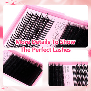 Khối lượng bán buôn Fluffy cụm D Curl DIY cụm lông mi nhãn hiệu riêng DIY Lash phần mở rộng - Product Image 4