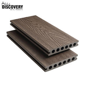 Panneaux de terrasse en WPC à grain de <span class=keywords><strong>bois</strong></span> naturel co-extrudé en gros, terrasse moderne en <span class=keywords><strong>bois</strong></span>-plastique composite lisse pour l'extérieur - Product Image 1