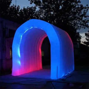 Customized Curve Straight Inflatable Wall Multi Color Inflatable Backdrop With LED Lighting Strips Photo Booth Inflatable Wall