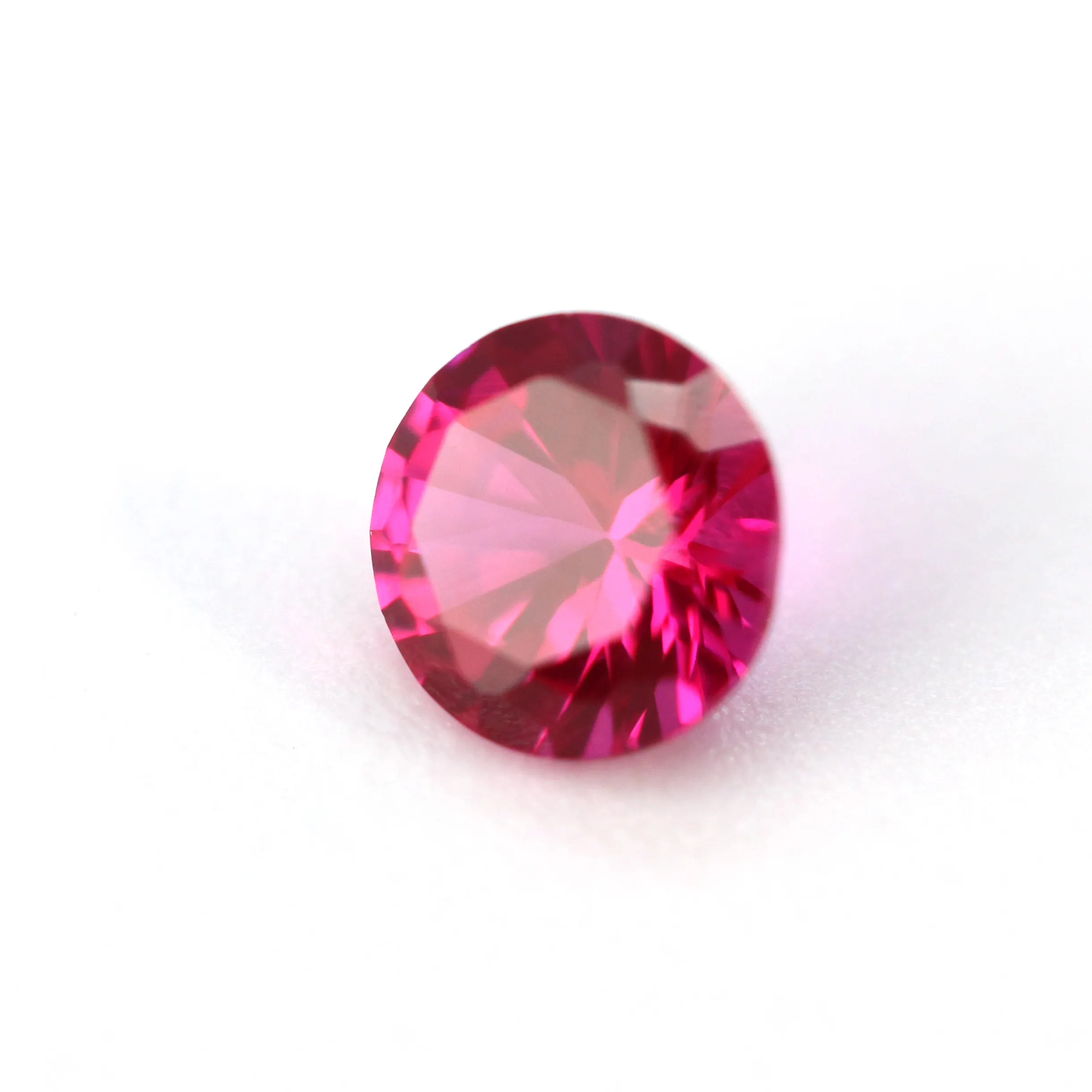 Corundum price per carat 4mm round ruby loose gemstone Synthetic ruby for jewelry making Factory price