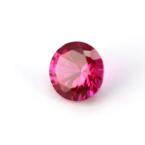 Corundum price per carat 4mm round ruby loose gemstone Synthetic ruby for jewelry making Factory price