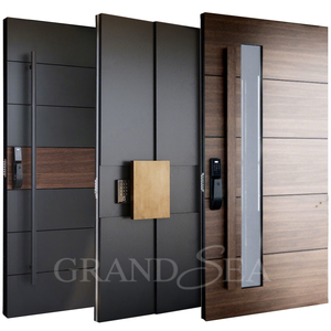Puerta Doble de Entrada Moderna con Acabado de Madera, Aislamiento Térmico, para Vestíbulo, Hotel o Uso Comercial - Product Image 6