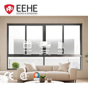 Ventanas Corredizas EEHE con Mosquitera de Aluminio, Certificación NFRC, Insonorizadas, Impermeables, Ventana de Doble Vidrio con Rejilla, Ventana Corrediza de Aluminio - Product Image 2