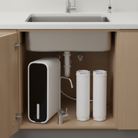 Système de filtration d'eau RO avec compteur TDS et rappel de temps, débit rapide 600 GPD, surveillance TDS, sans réservoir, vente en gros usine