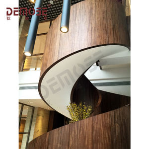 <span class=keywords><strong>Escalier</strong></span> en colimaçon pliable en bois moderne et personnalisable pour DMS-1023, capacité de 300 livres, garantie de 2 ans pour l'usine - Product Image 2