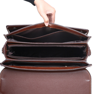 Nuova tendenza di alta qualità di affari degli uomini di sacchetto di grande capacità valigetta portatile multi-strato <span class=keywords><strong>in</strong></span> <span class=keywords><strong>pelle</strong></span> PU borsa del computer portatile - Product Image 4