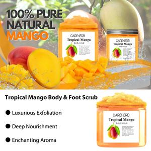 Gommage corporel et pour les pieds au sucre de karité, mangue tropicale, biologique, naturel, lissant, hydratant et exfoliant - Product Image 2