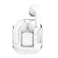 Nouveaux écouteurs sans fil Bluetooth Air31 Crystal portables avec écran LED mini, écouteurs intra-auriculaires pour jeux