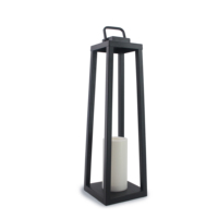 Lanterne menée solaire classique noire imperméable en métal de bougie de brevet de Hanko pour extérieur