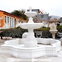 Nouvelle conception simple de fontaine à champagne en pierre naturelle sculptée, style européen, écologique, durable, pour usage extérieur
