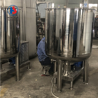 Cuve de mélange émulsifiante à double enveloppe avec homogénéisateur à cisaillement élevé pour l'industrie cosmétique quotidienne