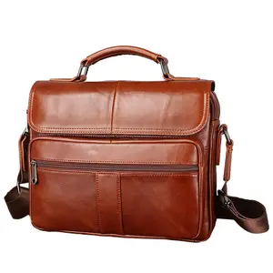 Custom Logo Laptop Briefcase Neoprene Laptop Bags Leather Vintage Briefcase Man Office Business Bag