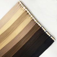 Ekstensi Rambut Remy Tape Berkualitas Tinggi, Lembut, Tak Terlihat, Tahan Air, 2.5g Per Lembar, Warna & Panjang Sesuai Pesanan, Supplier Grosir