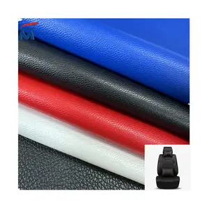 Lichi Pattern Pvc Pu Artificial Synthetic Faux Leather Custom Antimildew Leather For Car Seat Sofa Accessory Manufacturer