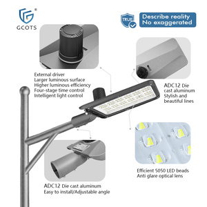 ไฟถนน LED อัจฉริยะ ควบคุมแสงอัตโนมัติ ใช้ไฟ AC ปรับความสว่างได้ 6000K แสงเดย์ไลท์ ตัวเรือนอะลูมิเนียม กันน้ำ IP65 สำหรับถนน - Product Image 2