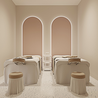 Service de design d'intérieur pour salons professionnels de manucure et de cils, plan de mise en espace pour boutique de beauté, studio de maquillage moderne, solution clé en main