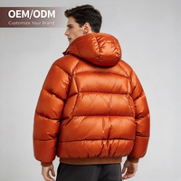 Manteau d'hiver rembourré pour homme, coupe ample, imperméable, épais, avec capuche, color block, 90% duvet de canard blanc
