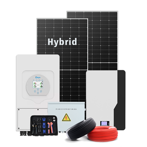 Système solaire hybride complet 10 kW, panneau solaire 5 kW, système d'énergie portable pour la maison hors réseau, ensemble complet - Product Image 1