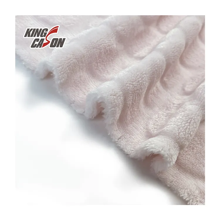Kingcason Factory Direct Quick Dry Anti-pilling Cutting Pink Stone Pattern Design Flannel Fleece Fabrics For Peruvian Market