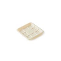 Plateau de service grand format en amidon de maïs CPLA blanc, biodégradable et compostable, de haute qualité, robuste, jetable et écologique pour la viande et les fêtes