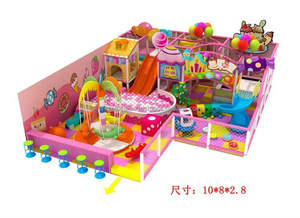 Aire de jeux intérieure sur le thème des enfants, château malicieux personnalisé, avec espace de jeu souple - Product Image 2