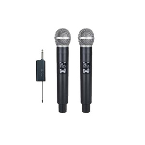 Conjunto de micrófono inalámbrico de mano con receptor para uso en conferencias y transmisiones - Product Image 1