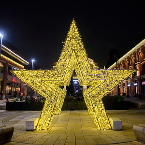 Vente chaude En Plein Air Motif Lumières <span class=keywords><strong>Géant</strong></span> Étoile À Cinq Branches Arche <span class=keywords><strong>Jardin</strong></span> Cour Décoration 3D Motif Lumière De Noël Décoratif - Product Image 1