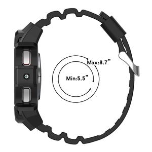 Fully Protective Silicone Armor Case Strap <b>Set</b> Replacement <b>Watch</b> Band for <b>Watch</b> 40mm 44mm Sport Loop Design Quick Release - Product Image 5