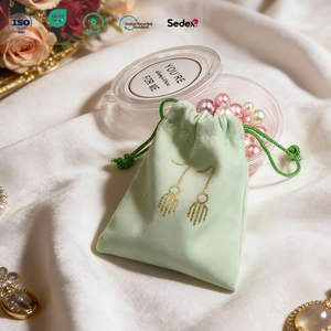 Bolsas de Terciopelo de Lujo con Cordón, Personalizables con Logotipo OEM, 7*9cm, Alta Calidad, para Regalos y Joyería, Venta al Por Mayor - Product Image 2