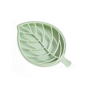 <b>Leaf</b> Shape Plastic Dish Double Layer Drain Soap Holder With Removable Tray - Product Image 4