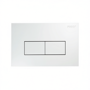 Placa de descarga empotrada Pucci Eco de 2 botones, negro brillante, 29 cm x 21 cm - Product Image 2