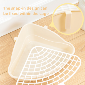 <span class=keywords><strong>Bac</strong></span> à litière moyen en plastique pour lapins avec design de toilette d'angle, idéal pour furets, hamsters, chats et cochons d'Inde - Product Image 4