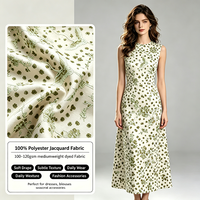 Tissu Jacquard en Polyester de Poids Moyen Personnalisé en Usine, Sélection de Motifs Riches pour Robes, Blouses, Manteaux et Vêtements de Mode Féminins