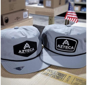 Быстросохнущая нейлоновая неструктурированная 5-панельная 256 крышка грузовика richardson с плоскими полями, вышитая пустая бейсболка, шляпы для папы с веревкой - Product Image 1