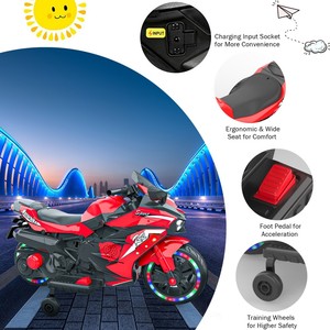 Scooter électrique 1MOQ, <span class=keywords><strong>batterie</strong></span> 12V 7A, moto pour enfants, <span class=keywords><strong>musique</strong></span> Bluetooth, roues lumineuses LED, design sportif, <span class=keywords><strong>achat</strong></span> en gros - Product Image 5