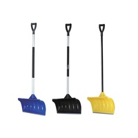 Pelle à neige légère en plastique PP de 53 pouces, lame de 56x25 cm, poignée ergonomique en aluminium avec poignée en D pour le déneigement – Meilleures ventes