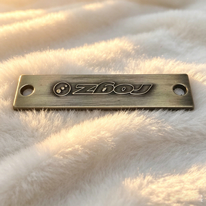 Metal Luggage Label Zinc Alloy Brushed Embossed Etched Tarnish Resistant Durable for Clothing & Bags Custom OEM Wholesale Sample - Product Image 2