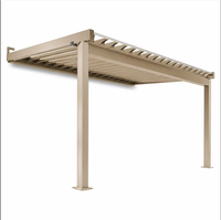 Gazebo en aluminium à double toit, directement de l'usine, 3*4m, revêtement PVDF fluorocarbone, aluminium résistant aux UV, pour zone de piscine de resort