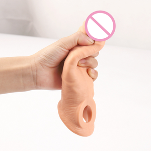 21cm yumuşak büyütme <span class=keywords><strong>Penis</strong></span> uzatıcı kol kullanımlık prezervatif gecikme boşalma seks oyuncakları erkekler için samimi ürünler - Product Image 4