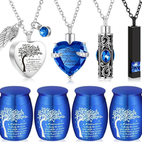 Collar Urna para Cenizas con Forma de Corazón, Joyería Conmemorativa con Kit de Relleno - Siempre en Mi Mente, Para Siempre en Mi Corazón