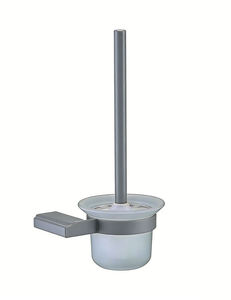 Brosse de toilette murale en acier inoxydable 304 avec support, ensemble de brosses de nettoyage de toilettes en silicone suspendues - Product Image 3