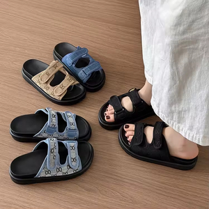 Vente en gros directe d'usine, pantoufles simples pour femmes, pantoufles imprimées pour femmes, pantoufles de plage d'été, chaussures - Product Image 5