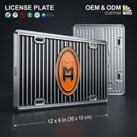 Placa de Matrícula de Aluminio 3D Personalizada con Relieve, Decoración Metálica Cromada para Pared, Estilo Industrial y Automotriz, Venta al Por Mayor