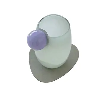 Custom Borosilicate Coffee Juice Milk Mug Glass Cup For Home Living Room Tableware