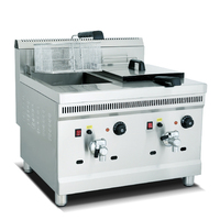 Freidora Industrial de Alta Eficiencia con 2 Tanques para Pollo Frito, de Mostrador, a Gas, Precio de Fábrica, Buena Calidad
