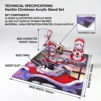 HanXin - Juego de Soportes Acrílicos Personalizados de Anime Navideño, Decoración Festiva Tridimensional para Escritorio, Figura de Personaje, Venta al por Mayor de Fábrica