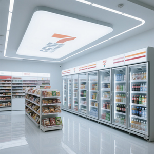 <strong>Cross</strong>-border Pro Supermarket 2.4m Light Duty Metallic Wood Wall <strong>Racks</strong> Lightbox Hypermarket <strong>Display</strong> Stand Waterproof Adjustable - Product Image 1