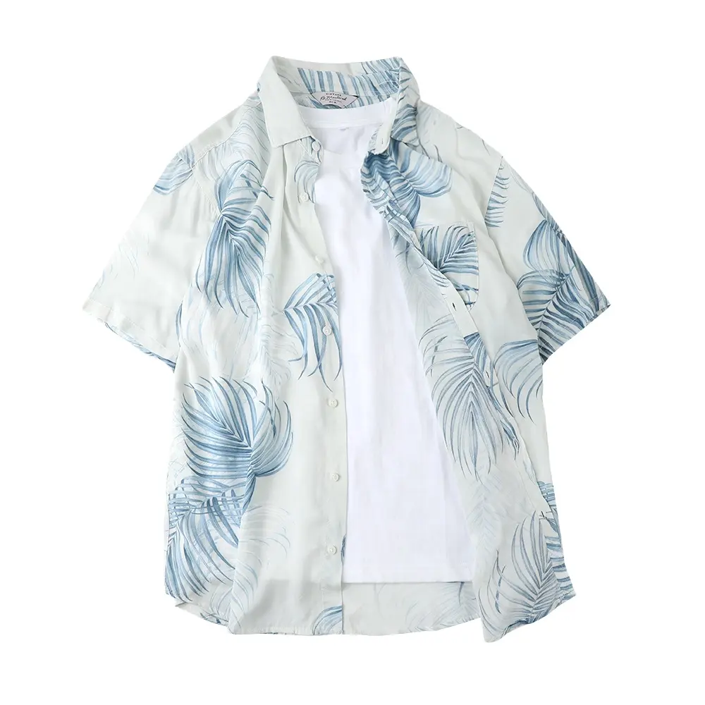 Streetwear Summer New Style Short Sleeve Printing Streetwear Special Hawaiian Tropical Men Shirt Cotton